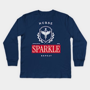 Nurse-Sparkle-Repeat - 4th of July Nurse Kids Long Sleeve T-Shirt